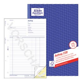 AVERY Zweckform Formularbuch "Auftrag", SD, A4, 2 x 40 Blatt