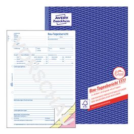 AVERY Zweckform Formularbuch "Bau-Tagesbericht", SD, A4