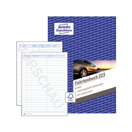 AVERY Zweckform Formularbuch "Fahrtenbuch", A5, 40 Blatt