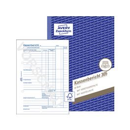 AVERY Zweckform Formularbuch "Kassenbericht", A5, 50 Blatt