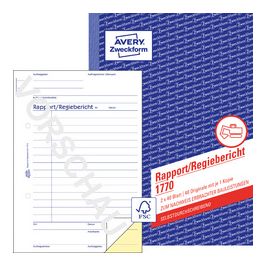 AVERY Zweckform Formularbuch "Rapport/Regiebericht", SD, A5