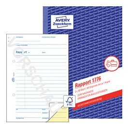 AVERY Zweckform Formularbuch "Rapport", A5, 2 x 40 Blatt