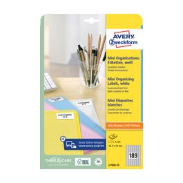 AVERY Zweckform Mini étiquette, 35,6 x 16,9 mm, blanc