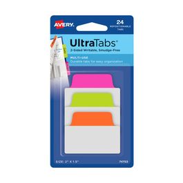 AVERY Zweckform Onglet adhésif UltraTabs fluo, 50,8 x 38 mm