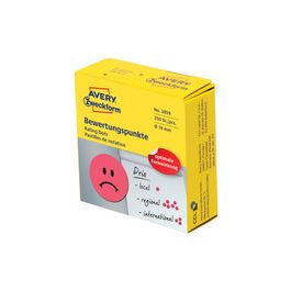 AVERY Zweckform Pastille de couleur, visage négatif, rouge