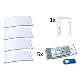 AVERY Zweckform Porte-nom, 80 x 34 mm, set de 5, argent