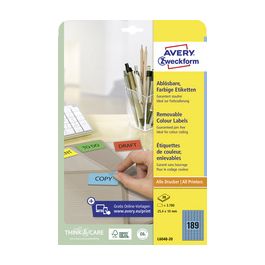 AVERY Zweckform Stick&Lift Etiquette, 38,1 x 21,2 mm, rouge