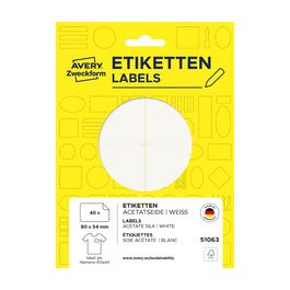 AVERY Zweckform Étiquette de nom, 76x19 mm, enlevable, blanc