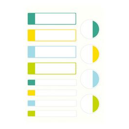 AVERY Étiquette d'identification, imperméable, cadre coloré