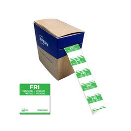 AVERY Étiquette jour FRI, 25 x 25 mm, vert