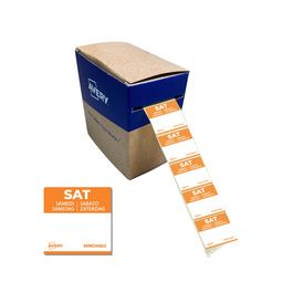 AVERY Étiquette jour SAT, 25 x 25 mm, orange