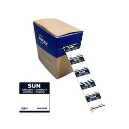 AVERY Étiquette jour SUN, 25 x 25 mm, noir