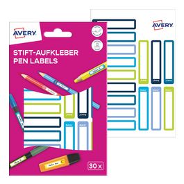 AVERY Étiquette pour stylo, papier, 10 x 50 mm, cadre coloré