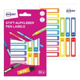 AVERY Étiquette pour stylo, papier, 10 x 50 mm, cadre coloré