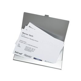 Alassio Etui pour cartes de visite, en aluminium, argent mat