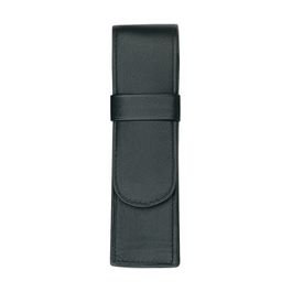 Alassio Etui pour stylo, pour 2 stylos, noir, cuir véritable