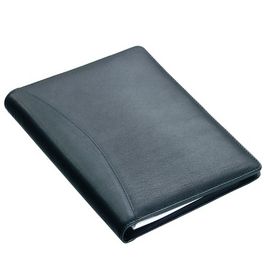 Alassio Serviette classeur "BENACO", A5, cuir nappa, noir