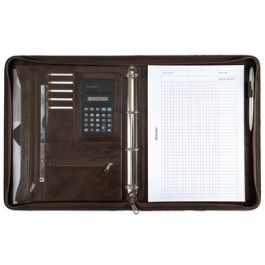 Alassio Serviette classeur "MASSA", A4, similicuir, marron