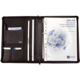 Alassio Serviette classeur "MONZA", A4, similicuir, noir