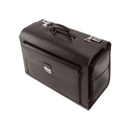 Alassio Valise pour pilotes "VERONA", cuir, noir