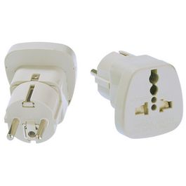 BACHMANN Adaptateur de voyage, 2 & 3 pôles, corps blanc
