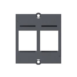 BACHMANN Cadre de support pour 2 prises keystone, noir