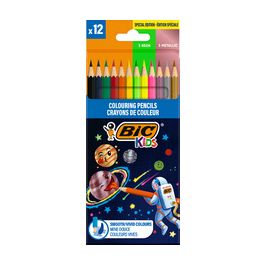 BIC KIDS Crayon de couleur Cosmo, étui en carton de 12