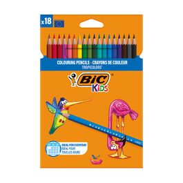 BIC KIDS Crayons de couleur Tropicolors , étui carton de 18
