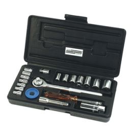 BRÜDER MANNESMANN Jeu de douilles 1/4" + 3/8", 20 pièces