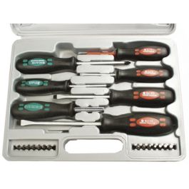 BRÜDER MANNESMANN Kit de tournevis, 21 pièces, avec embouts