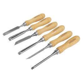 BRÜDER MANNESMANN Jeu d'outils de sculpture bois, 7 pièces