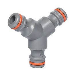 Bradas Connecteur de tuyau WHITE LINE en Y, 1/2", gris