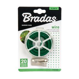 Bradas Fil de fer avec pince coupante, 30 m, vert
