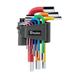 Bradas Jeu de clés Allen, 9 pièces, multicolore
