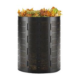 Bradas Poubelle à compost, 400 litres, en HDPE, noir