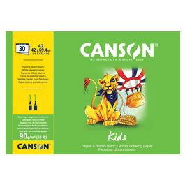 CANSON Bloc à dessin Kids, A2, 90 g/m2, 30 feuilles