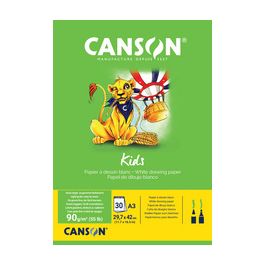 CANSON Bloc à dessin Kids, A3, 90 g/m2, 30 feuilles
