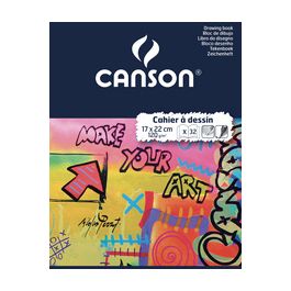 CANSON Cahier à dessin, uni, 120 g/m2, 170 x 220 mm