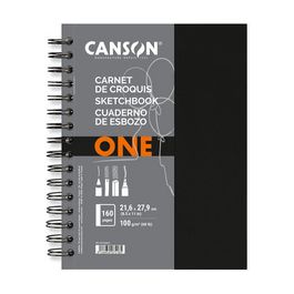 CANSON Carnet esquisse ARTBOOK ONE, 140 x 216 mm, noir