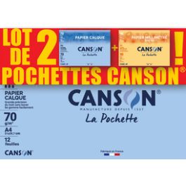 CANSON Papier calque & papier millimétré, lot de 2