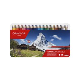 CARAN D'ACHE Crayon de couleur PRISMALO Aquarelle, 40 pièces