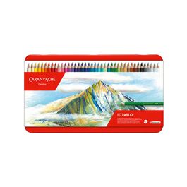 CARAN D'ACHE Crayons de couleur PABLO, étui métal de 80