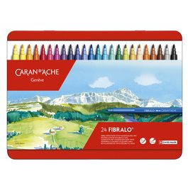 CARAN D'ACHE Feutre FIBRALO, boîte métal de 24
