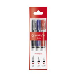 CARAN D'ACHE Pinceau aquarelle à réservoir d'eau, set de 3