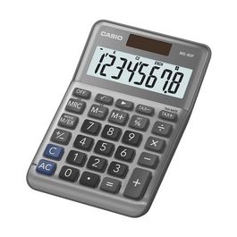 CASIO Calculatrice de bureau MS-80F, 8 chiffres, argent