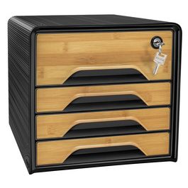 CEP Bloc de classement Smoove SECURE Silva, 4 tiroirs, noir/