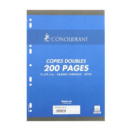 CONQUERANT SEPT Copies doubles 170 x 220 mm,Seyès, 200 pages