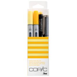 COPIC Marqueur ciao, kit de 4 "Doodle Pack Yellow"