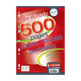 Calligraphe Copies doubles perforées, A4, séyès