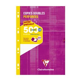 Clairefontaine Copies doubles perforées, A4, séyès